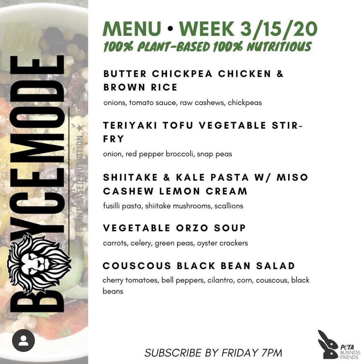 menu post
